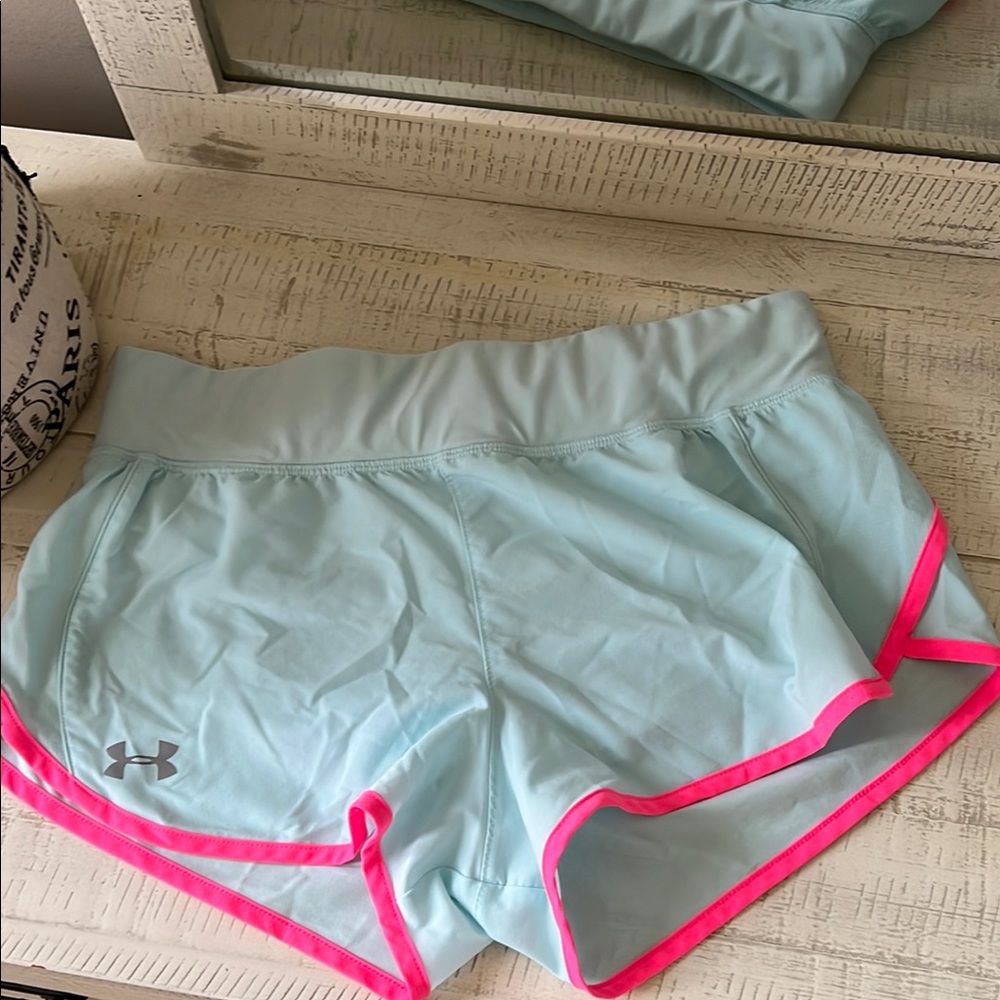 Under Armour Blue and Pink Athletic Shorts